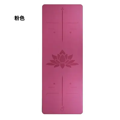 Natural Rubber Yoga Mat with Alignment Lines, Non-Slip PU - 11