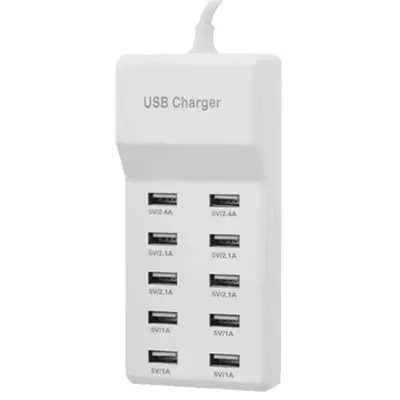 10-Port Multifunktions-Schnellladegerät steckbarer intelligenter USB-Ladestation 5V2A intelligentes Schnellladegerät Universelles Schnellladekopf