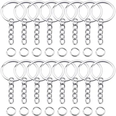 DIY Jewelry Keychain with Extension Chain, Single Open Ring