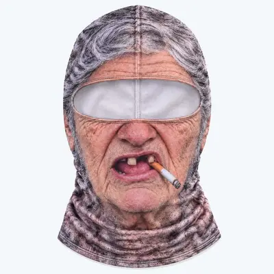 Funny 3D Printed Face Mask Party Costume Head Cover - 9