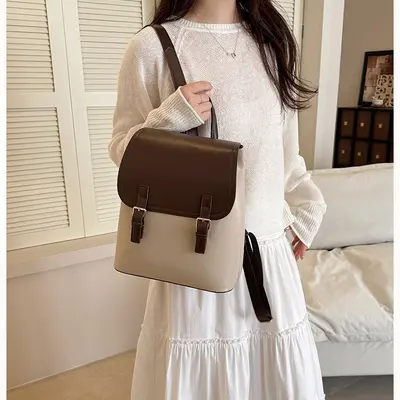 Damenrucksack modisch klein elegant Pendler Rucksack großes Fassungsvermögen mehrere Taschen Alltag vielseitig Doppeltragegurt