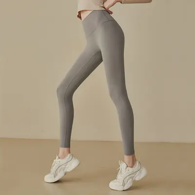 Dikişsiz Yüksek Belli Şeftali Kalça Yoga Pantolonu, Elastik Tayt - 7