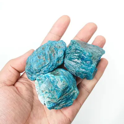 Natural Blue Apatite Raw Stone for Aquarium Decor and Aroma Diffusing - 8