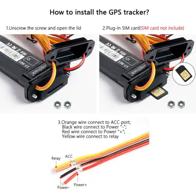 GPS-Fahrzeugtracker, 4G+2G, wasserdicht, Modell ST-901L