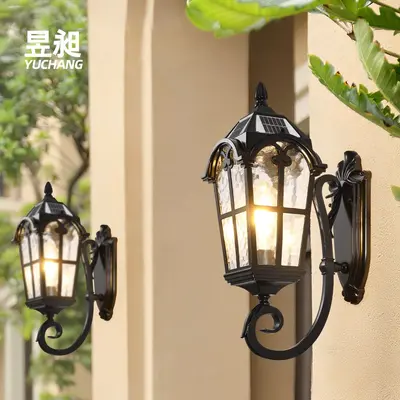 Solar Waterproof Outdoor Wall Lamp, European Style