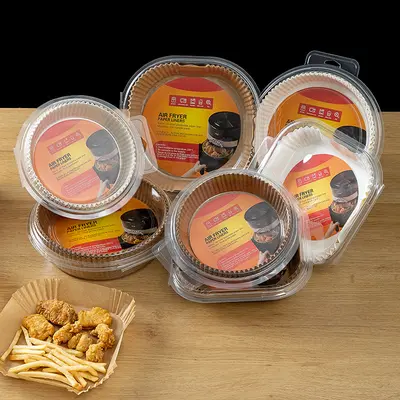 Hava fritözü kağıdı, gıda sınıfı özel kağıt, ev tipi yüksek sıcaklığa dayanıklı silikon yağlı kağıt, yağ emici kağıt, tek kullanımlık pişirme yağı kağıdı - 4