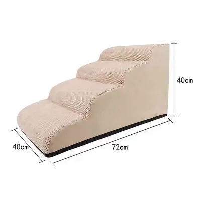 Washable Dog Stairs with Grey Sponge Steps for Small and Medium Dogs - 11