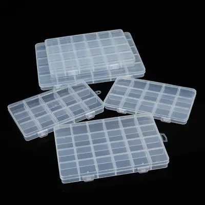 Transparente Kunststofftrennvorrichtung mit Perlen Aufbewahrungsbox digitale Zubehörorganisationsbox Hardware Angelausrüstung Spielzeugsortierset Verpackung