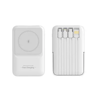 22.5W Super-Schnelllade-Magnetischer Wireless-Powerbank 10000mAh mit integriertem Kabel tragbare Großkapazitäts-Powerbank