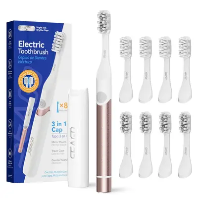 Saijia 2026 Battery-Powered Portable Sonic Electric Toothbrush with 4 Brush Heads - 7