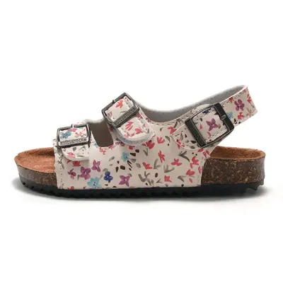 Children's Cork Sandals, Single-Strap Slides, Korean Style Double-Ring - 10