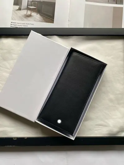 Langbrieftasche aus echtem Rindleder, 13 Kartenfächer - 6