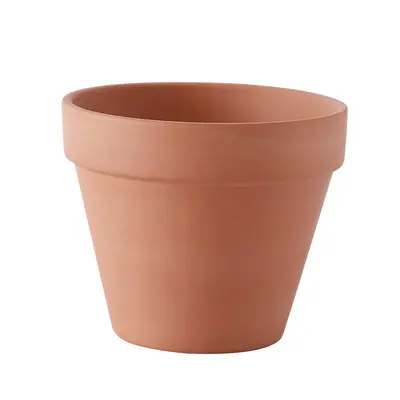 Red Clay Ceramic Flowerpot for Succulents, Water-Permeable - 5