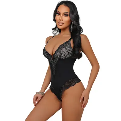 Kadın Vücut Şekillendirici Bodysuit, Karın Büzme ve Kalça Kaldırma, Büyük Beden - 7