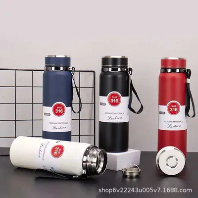 Große Thermoskanne aus Edelstahl mit großem Fassungsvermögen, Geschenk für Männer und Frauen, isolierte Wasserflasche, Outdoor-Sport-Thermosbecher