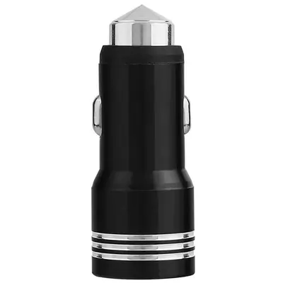 Emniyet çekiçli araba şarjı küçük çelik top araba şarjı dijital ekran sabit 12.5 araba şarjı USB + PD QC3.0 hızlı şarj