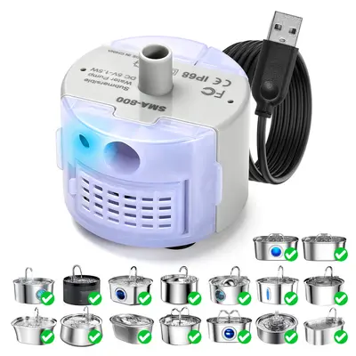 Ultra-Quiet USB DC Pet Water Fountain Pump, Cylindrical Replacement Part