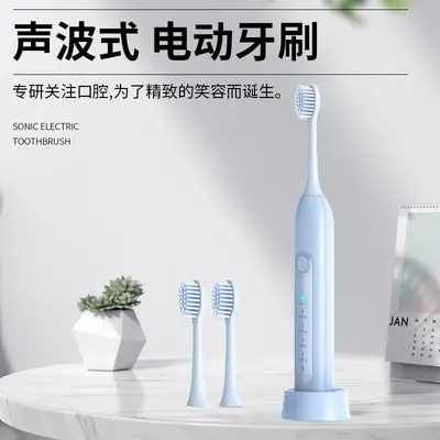 Adult Electric Toothbrush with Soft Bristles, Waterproof, Induction Charging - 1