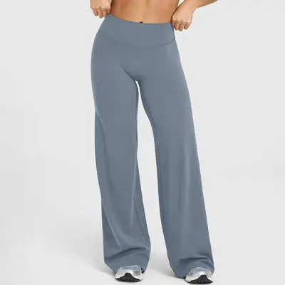 Women's Yoga Pants, High Waist, Wide Leg, Long - 9