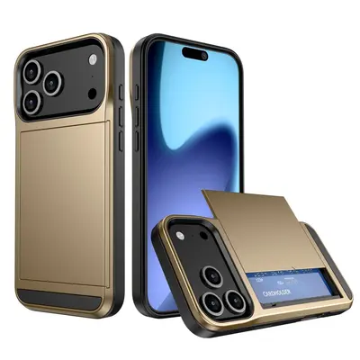 iPhone 17 Pro Max Kart Yuvalı Kayar Kapaklı Telefon Kılıfı