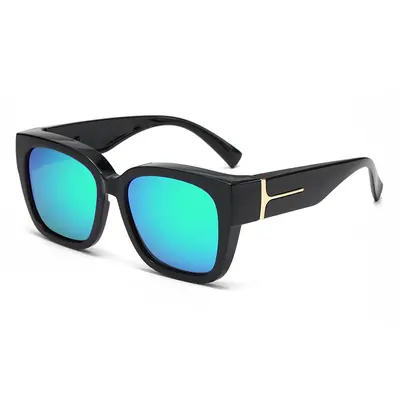 T-Frame Clip-On Sunglasses Fits Over Prescription Glasses, UV Protection - 9
