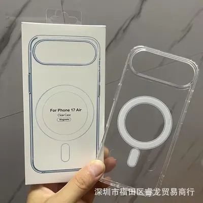 Apple 17promax şeffaf manyetik telefon kılıfı için uygun iphone duo koruyucu kapak 18pro düşmeye karşı koruma 17pm