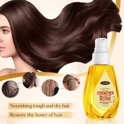 SADOER Black Castor Oil Hair Oil, Moisturizing and Nourishing