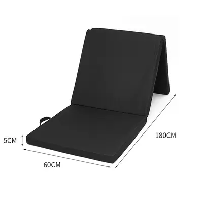 Üç Katlanır Kalın Kaymaz Yoga Matı 10 mm Taşınabilir Fitness ve Dans Matı - 9