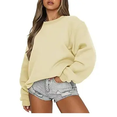 Damen Sweatshirt mit Fleecefutter, Rundhals, lockere Passform - 8