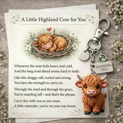 Брелок «Highland Cow», маленькая хайлендская корова для тебя