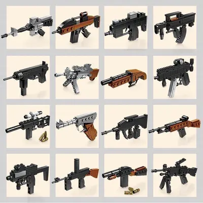 Kaizhi Uyumlu Lego Erkek Çocuk Blok Mini Pubg 16'da 1 Mauser 98K Blok Tabanca Modeli Montaj Oyuncak - 3