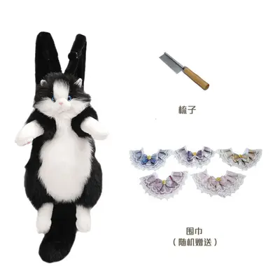Cat Plush Backpack, Realistic Cat Design, Cute Birthday Gift - 10