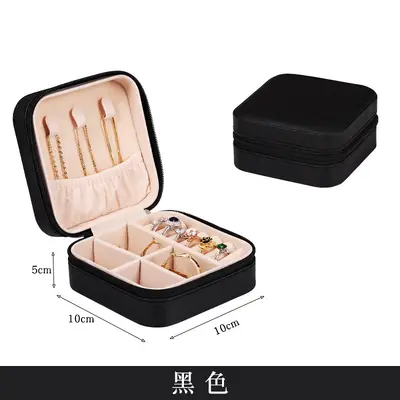 Cross-border jewelry box portable earring necklace ring box jewelry storage box spot wholesale labeling and delivery - 9