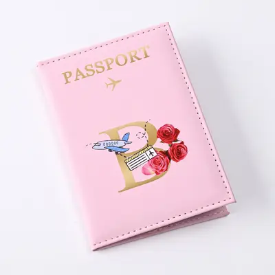 现货批发字母设计皮革护照套pu皮质护照夹passport护照包 - 7