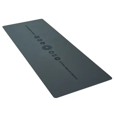 PU Natural Rubber Non-Slip Yoga Mat with Alignment Lines - 6