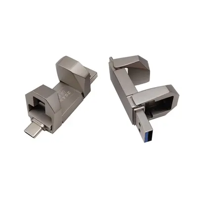 Metal USB Flash Bellek, 3.0 Type-C Çift Arayüzlü, Telefon ve Bilgisayar İçin Yüksek Hızlı - 4