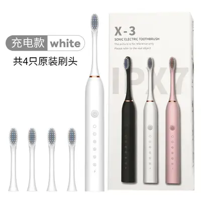 Hilton Adult Electric Toothbrush, Soft Bristles, Family Set - 12