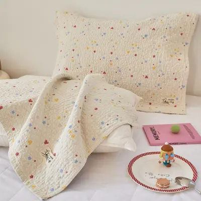 Pure cotton gauze pillowcase pair, thickened, fixable - 7