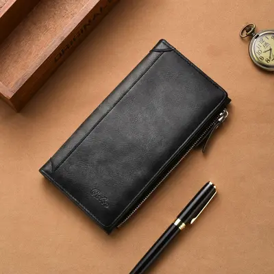 Men's Retro Wallet, Large Capacity, Multi-Card and Coin Compartments - 7