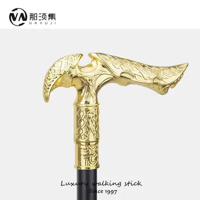 Luxus-Metall-Gehstock mit rutschfester Spitze - 11