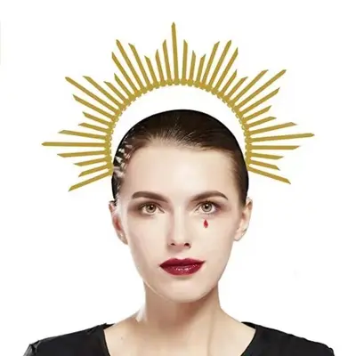 Amazon Taç Bandı Tanrıça Fermuar Kravat Halo Cadılar Bayramı Kostüm Şapkalar Cosplay Kravat Hairband
