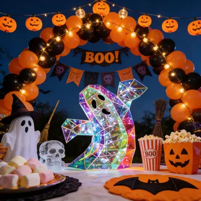 Glowing Short-Arm Ghost Night Light for Halloween and Easter Party Decoration