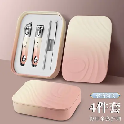 钳具修脚刀家用工具修甲渐变眉指甲刀套装斜口钳剪指甲死皮4件套 - 7