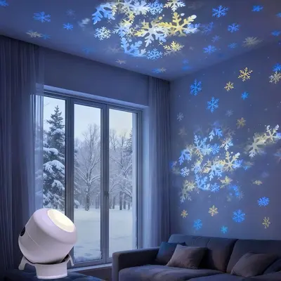 Sınır Ötesi LED Döner Projeksiyon Işığı Noel Tatil Çocuk Uyku Animasyon Gece Lambası Oda Yatak Odası Yaratıcı Ambiyans - 8