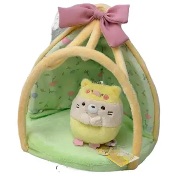 角落生物万圣节小鸟家族猫头鹰炸虾南瓜篮子场景摆件毛绒公仔挂件