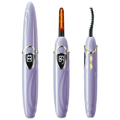 Powder Gold Rechargeable Electric Heated Eyelash Curler, Eyelash Crimper S600 Eyelash Curling Tool TYPE C Rechargeable Precise Temperature Control - 9