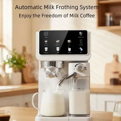 Household Semi-Automatic Espresso Capsule Coffee Machine with Milk Frother