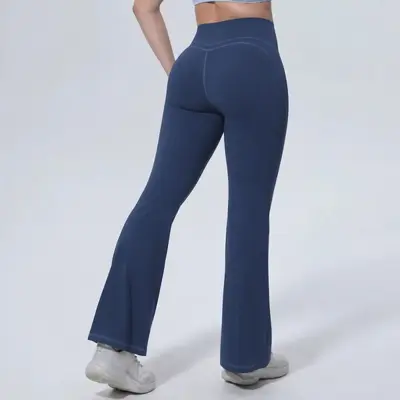 Mingda yoga pantolon, geniş paça, yüksek bel - 10