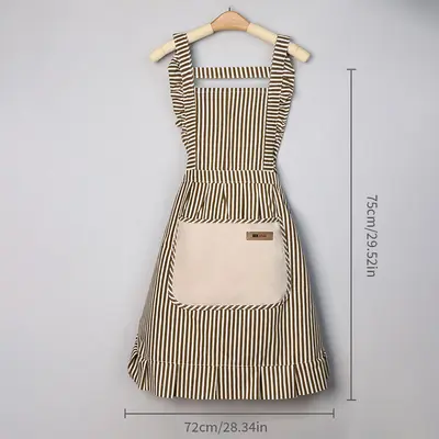 Cotton-Linen Kitchen Apron for Women, Thin and Breathable - 13