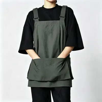 Adjustable Strap Workwear Apron with Large Pockets for Baristas and Hairdressers - 7